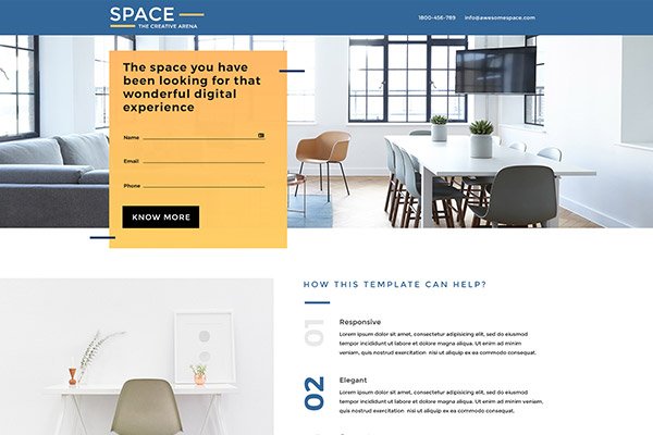 Space Unbounce Template