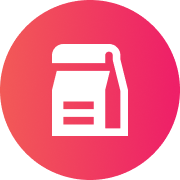 Product packaging and box icon.